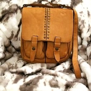 Patricia Nash Tan Armeno Studded Messenger Bag